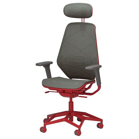 STYRSPEL gaming chair, gray/red .